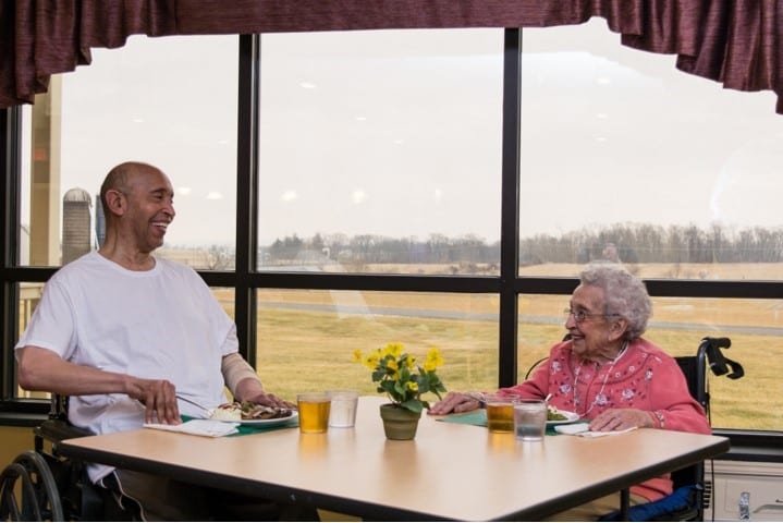 couple enjoying breakfast