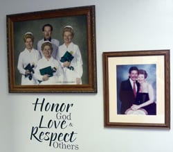wall of photos